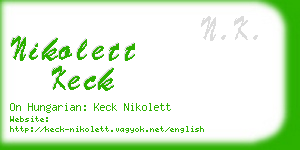 nikolett keck business card